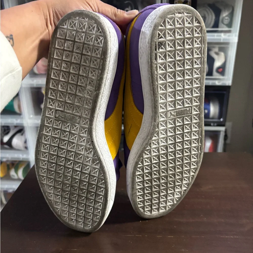 Puma suede, size 11, lakers colorway, no box - Picture 6 of 7